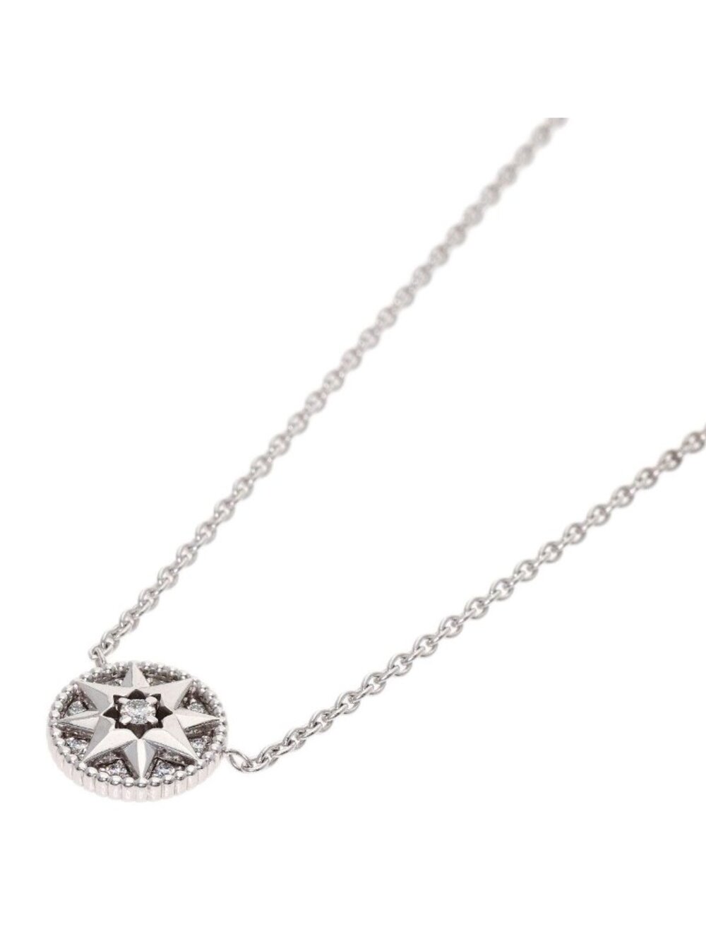 Dior Rose Des Vents Diamond Small Necklace 18k White Gold